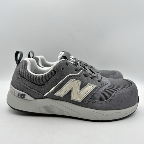 New Balance Men Work Elite Lite Composite Toe Sneakers US 8 Wide Grey Suede EUC main image 5